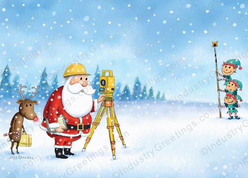 Surveying the Scene Christmas Card