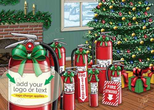 Logo Extinguisher Gift Holiday Card