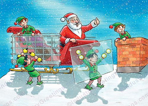 Glass Delivery Christmas Card