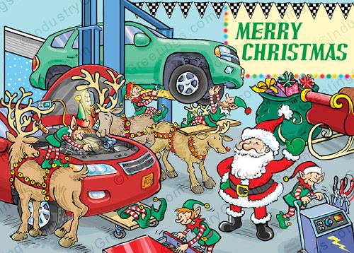 Auto Service Christmas Card