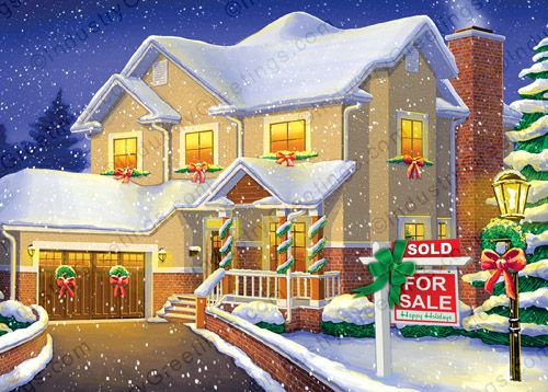 For Sale New Home Christmas Card