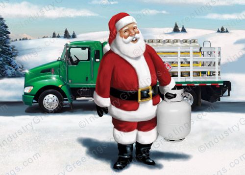 Propane Tank Delivery Holiday Card