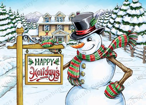 Top Hat Holiday Christmas Card