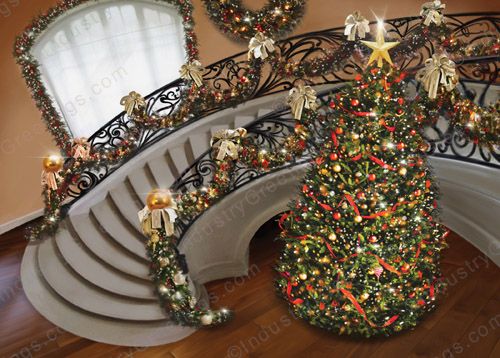 Custom Staircase Christmas Card