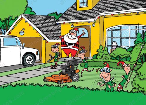 Lawn Maintenance Christmas Card