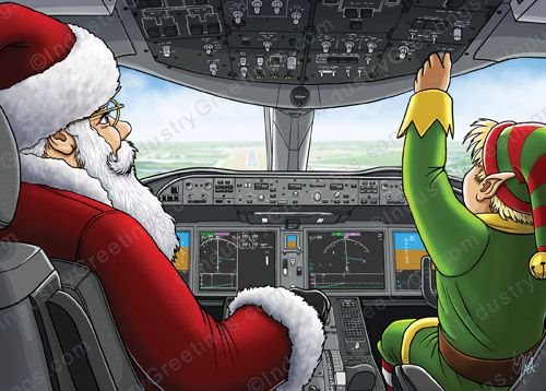 Aviation Pilot Christmas Card