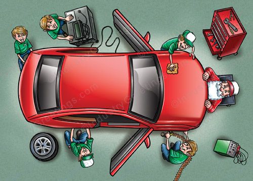 Automotive Repair Christmas Card