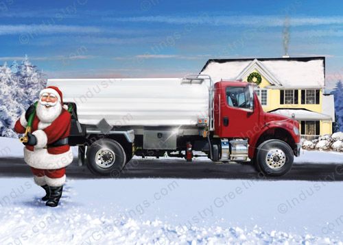 Fuel Truck Christmas Card