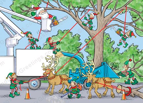 Tree Service Christmas Card