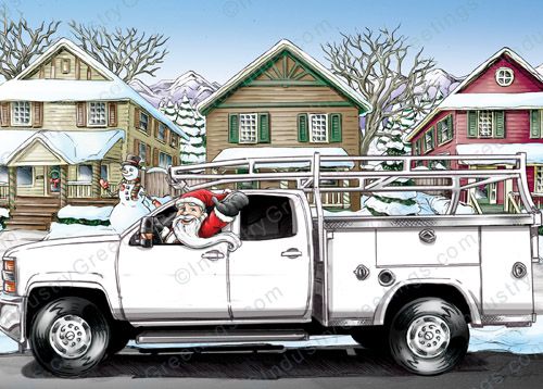 Service Truck Christmas Card