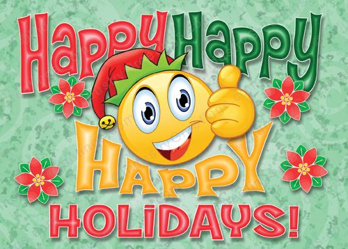 Thumbs Up Emoji Holiday Card
