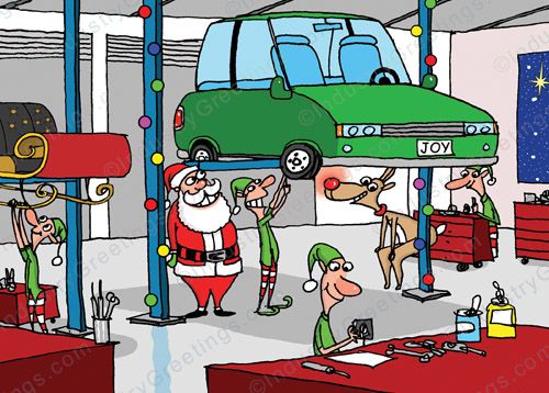 Automotive Repair Holiday Card