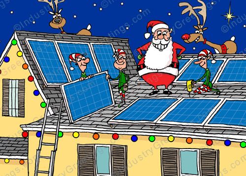 Solar Panel Install Christmas Card