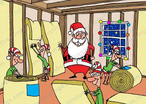 Insulation Contractor Holiday Card