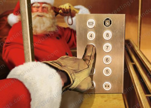 Elevator Service Christmas Card