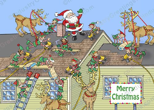 Roofing Contractor Christmas Card