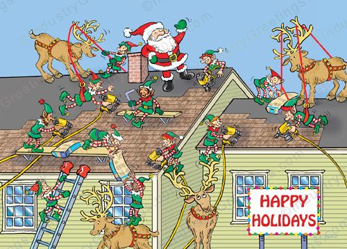 Roofing Company Holiday Card