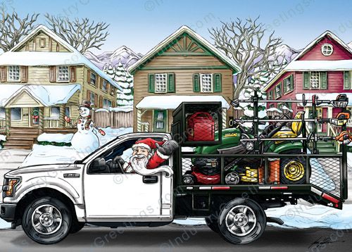 Landscaping Truck Christmas Card
