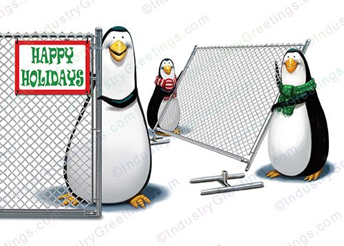 Fencing Contractor Holiday Card