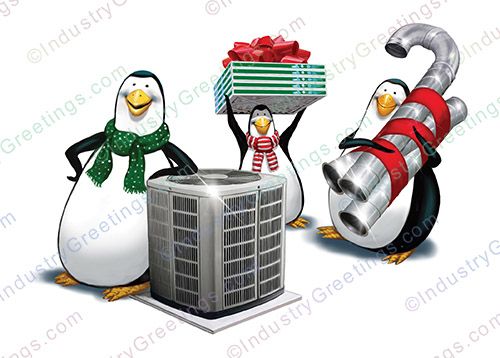 HVAC Penguins Christmas Card