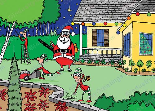 Residential Landscaping Christmas Card
