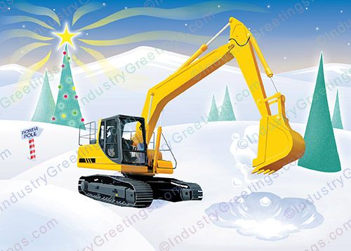 Excavating Business Christmas Card