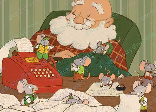 Santa Accountant Christmas Card