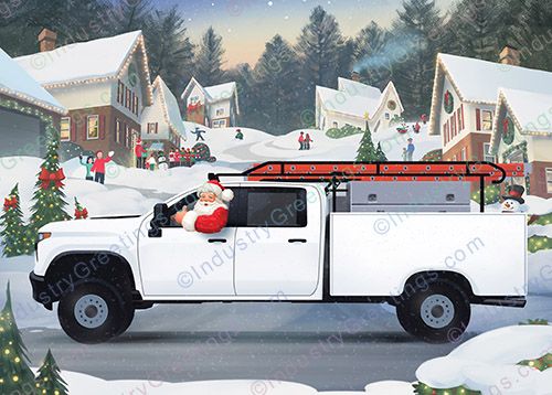 Service Utility Truck Holiday Card