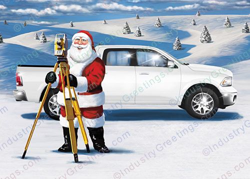 Surveyor Truck Christmas Card