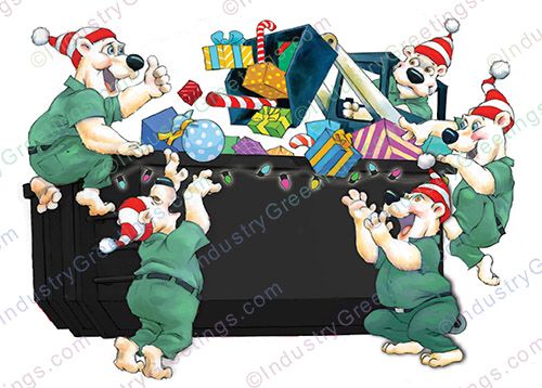 Black Dumpster Christmas Card
