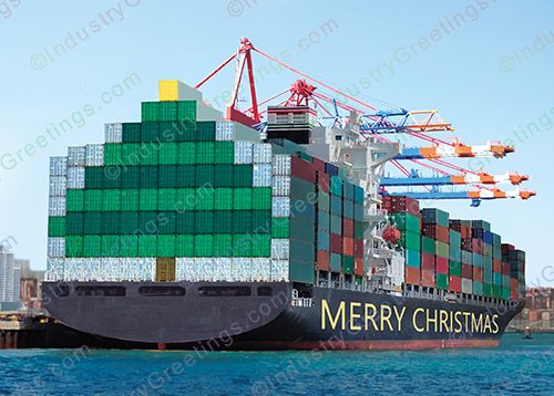 Ocean Freight Christmas Card