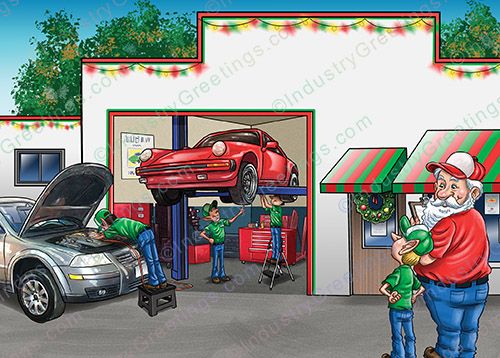 Automotive Service Christmas Card
