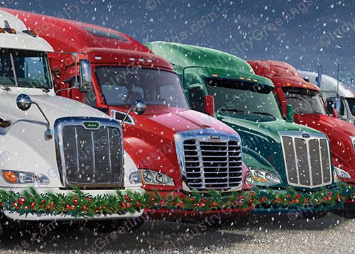 Trucking Business Christmas Card