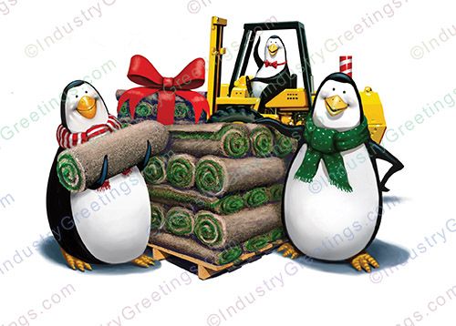 New Sod Lawn Christmas Card