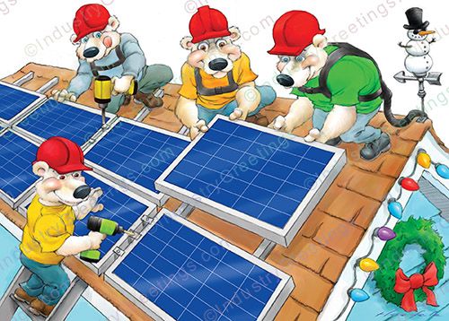 Solar Power Industry Christmas Card