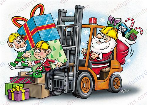 Forklift Equipment Christmas Card