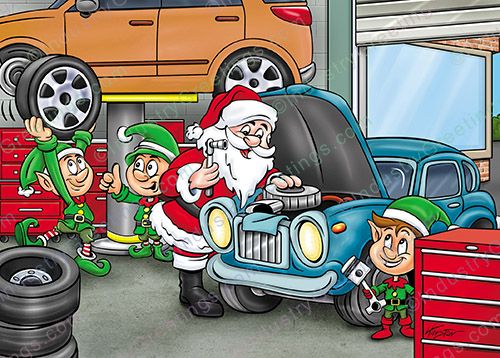 Auto Repair Business Christmas Card