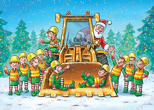 Excavation Crew Christmas Card