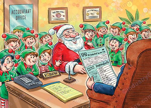 Funny Accountant Christmas Card