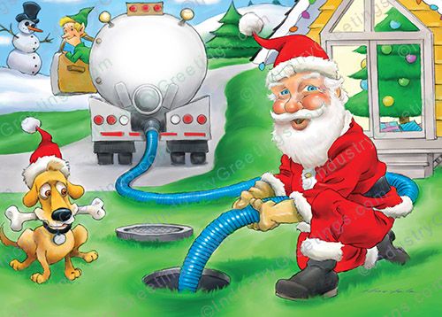 Septic Contractor Christmas Card
