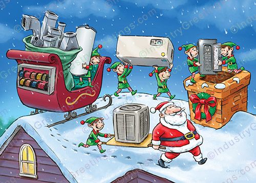 HVAC Plumbing Electric Christmas Card
