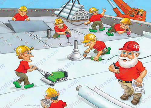 Commercial Roofer Christmas Card