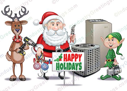 Heating and Air Service Holiday Card