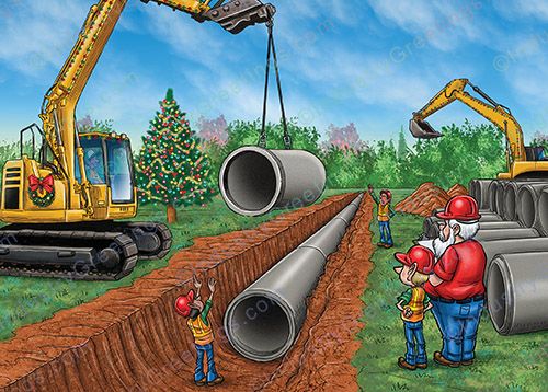 Pipeline Construction Christmas Card