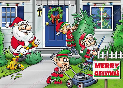Best Christmas Landscaper Holiday Card