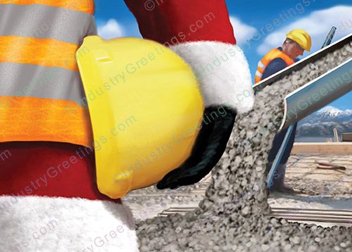 Construction Site Sign Holiday Card