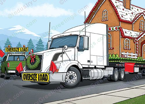 Oversize Trucking Christmas Card