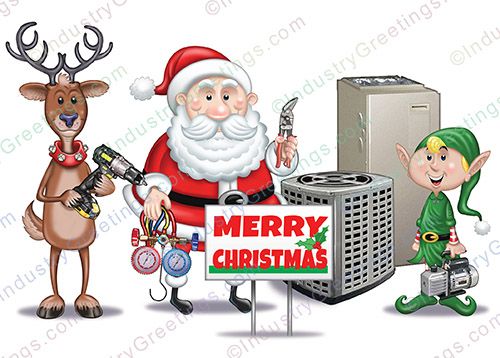 Heating and Air Service Christmas Card