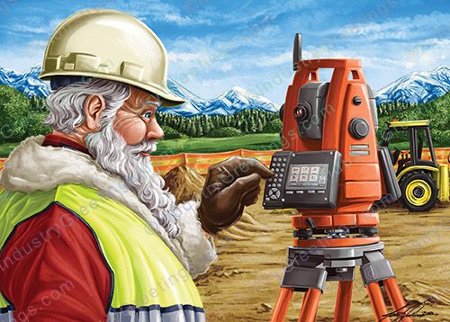 Professional Surveyor Christmas Card