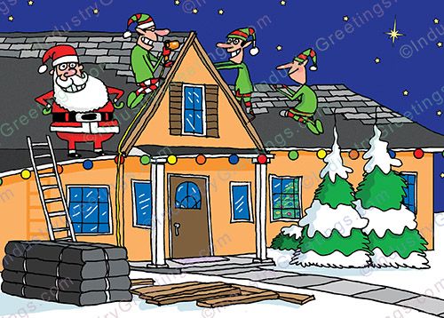 Professional Roofer Christmas Card